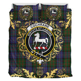 Cochrane 03 Tartan Crest Bedding Set - Golden Thistle Style
